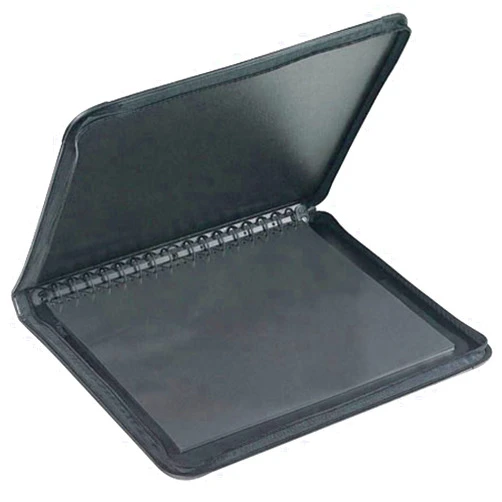 Prat Start 2 Presentation Case, Rigid Cover, Multi-Ring Binder with 10 Sheet Protectors, Spine-Mounted Handle, 17 X 11 inches, Black (S2-2221)