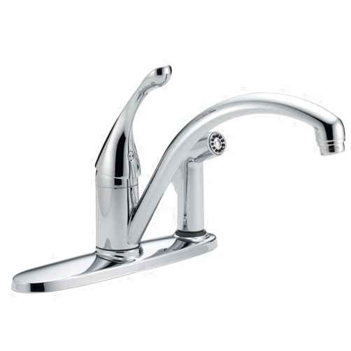 Delta Faucet 340-DST Collins Single Handle Kitchen with Integral Spray, Chrome, 3.00 x 13.00 x 23.00 inches