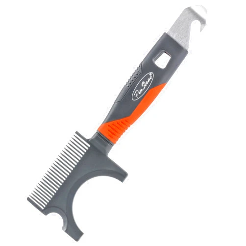 PinStone Paint Brush and Roller Cleaner Tool - Paint Brush Comb, Paint Roller Cleaner, 4-in-1 Sturdy Plastic Painters Tool for Small, Medium, Large Paintbrush & Roller Cleaning