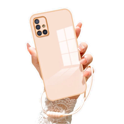 KuDiNi for Samsung Galaxy A51 5G Case for Women Girls Electroplating Cute Luxury Bling Aesthetic Trendy Pretty, Full Camera Soft TPU Protection Shockproof Cover for Galaxy A51 5g (Pink)