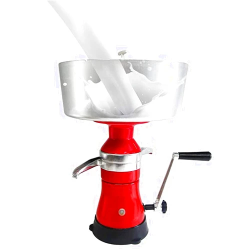 Helikim Milk Cream Centrifugal Separator - 80L/H Aluminum Alloy Manual Goat Cow Milk Separator Machine Hand Crank for Sheep Goat Milk Other Dairy