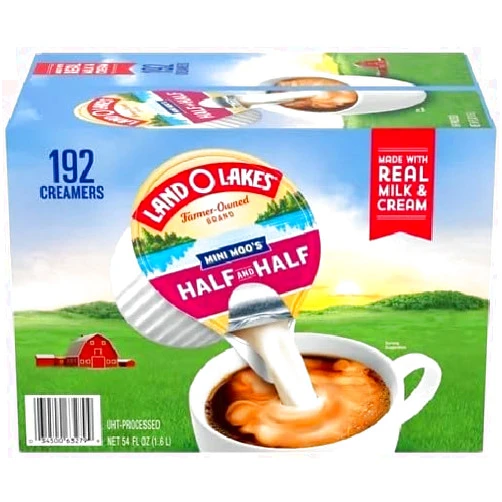 Cerfa Land O' Lake Mini Moo’s Half & Half Creamer Singles, 192 Count By Cerfa