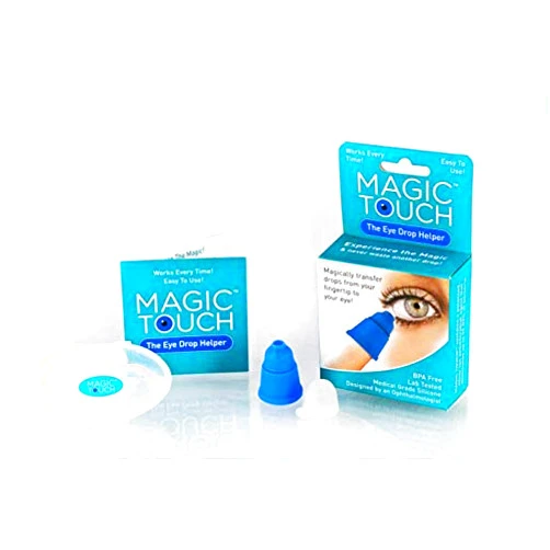 Magic Touch Eye Drop Applicator - Easy and Hygienic Eye Dropper Guide for Dry Eye Relief and Precise Application, with Free Travel Case