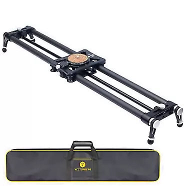 Vectorgear 39 inch/100CM Carbon Fiber Camera Slider with Face Tracking Auto Pan Movable for Time-Lapse Shooting and Wider Angle Panorama Video