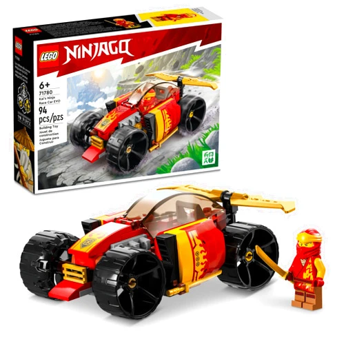 Lego NINJAGO Kai's Ninja Race Car EVO 71780, 20in1 Racing Car Building Toy Set, Kids Can Build a Off Road Vehicle and Racing Car, Ninja Mini Figure with Toy Swords, Gift Idea for Boys, Girls Age 6+