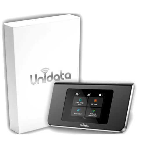 Unidata U30 Hotspot Device | Lightweight 4G LTE Mobile Hotspot | WiFi Hotspot | No SIM Required, Coverage in 140+ Countries | WiFi Box Preloaded 10GB US Data | Pocket WiFi | Travel WiFi |
