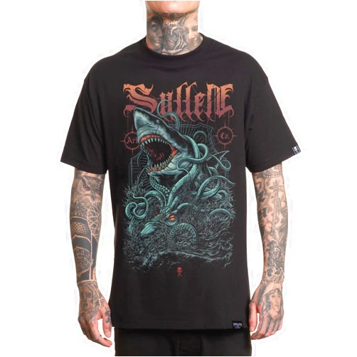 Sullen Art Collective Sullen Men's Sea Battle Shark Week Capsule Tattoo Lifestyle Graphic Standard Short Sleeve Tee