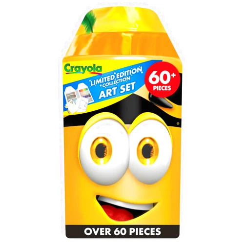 Crayola Coloring Set with Limited Edition Yellow Art Case, Limited Edition Crayons, 50+ Pieces, Gifts for Kids