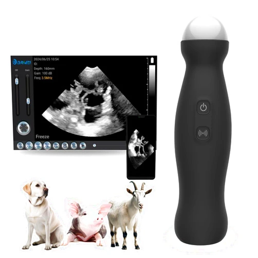 DAWEIanimed Vet Wireless Ultrasound Machine for Android, Protable Veterinary Ultrasound Machine with 3.5MHZ Probe, Handheld Ultrasound Scanner for Pregnancy Pig, Dog, Sheep(only for Android)