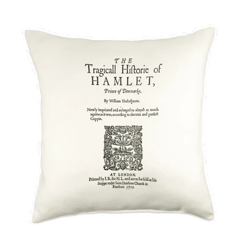 Bookish Hamlet Book Lover Hamlet Theatre Classical Literature Book Lover Throw Pillow