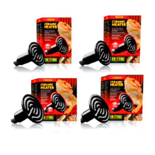 Exo Terra's Ceramic Heater - 40 W Lamp Pack for Reptile Heat, Ceramic Emitter with 150-Watt Ceramic Heat Emitter, Compatible with Exo Terra Light and Thermostat