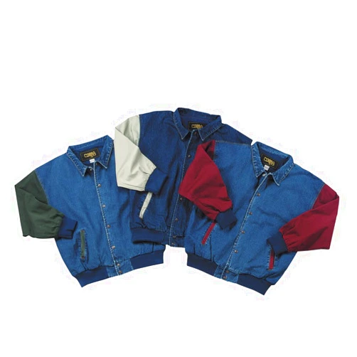 TRENDWAVE SPORTSWEAR Cotton-Washed Vintage Denim Ranger Jacket with Contrasting Sleeves by Cobra