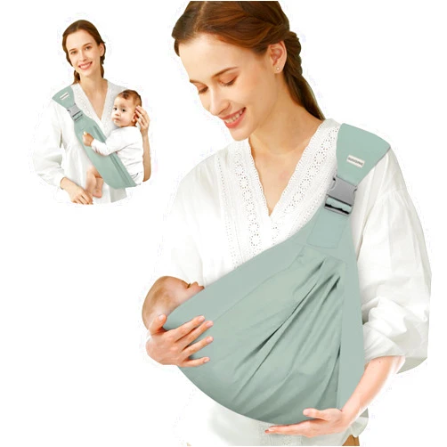 MCOBITBA 1PC Adjustable Baby Carrier for Newborn, Lightweight Baby Carrier, One Shoulder Baby Carrier for Toddler Up to 45lbs (Green)