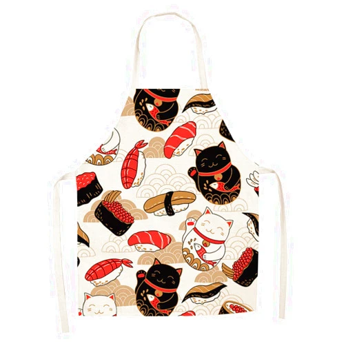 BOCTTCBO Cat Apron Cute Cooking Apron for Women Men Chef Funny Aprons Kitchen Baking Painting Gardening and Party
