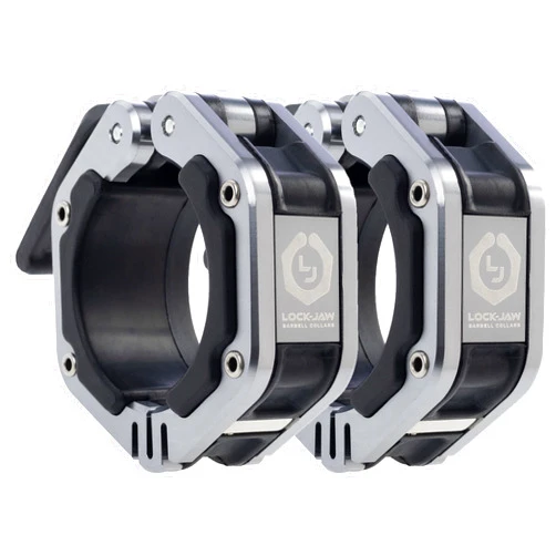 Lock-Jaw Barbell Collars Lock-Jaw Flex Quick Release Aluminum Barbell Collar with Magnet (Grey)