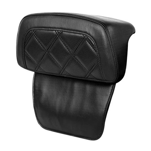 TCT-MOTORPARTS Razor Chopped Pack Trunk Backrest Pad Fit For Harley Tour Pak Touring Road King CVO Electra Street Road Glide 2014-2023 Black Stitching