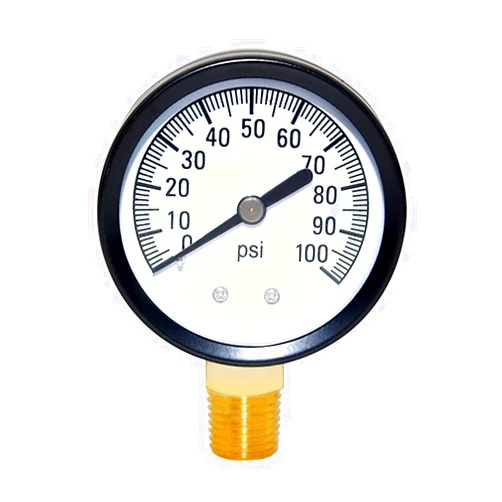 Joywayus Pressure Gauge 0 to 100 PSI Brass 1/4