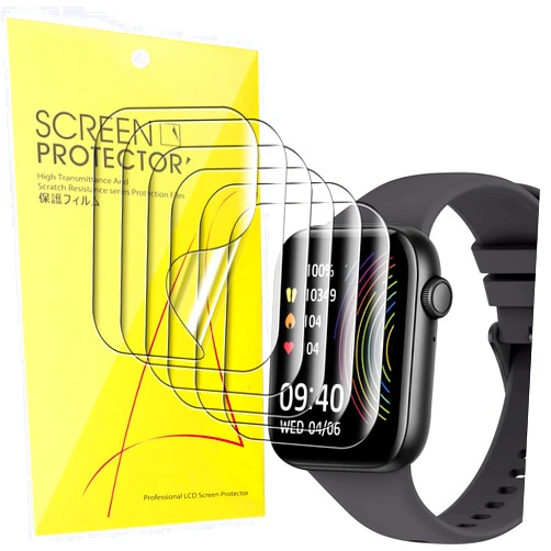 Lamshaw Compatible for AcclaFit Smart Watch Screen Protector, [6 Pack] Full Coverage TPU Clear Film Compatible for AcclaFit L51 1.95