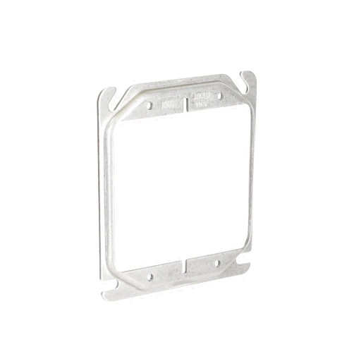 RACO Hubbell-Raco 777 Raised 1/4-Inch, 4-Inch Square Mud-Ring for 2 Devices Gray