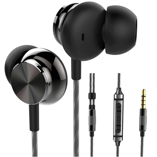 Betron BS10 Earphones Wired Headphones in Ear Noise Isolating Earbuds with Microphone and Volume Control Powerful Bass Driven Sound, 12mm Large Drivers, Ergonomic Design
