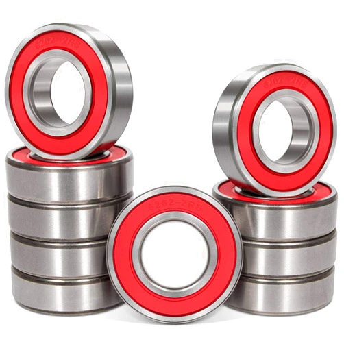 Sunluway 10 Pack 6202-2RS Double Rubber Seal Bearing 15x35x11mm,Pre Lubricated,Stable Performance,Cost Effective, Deep Groove Ball Bearings
