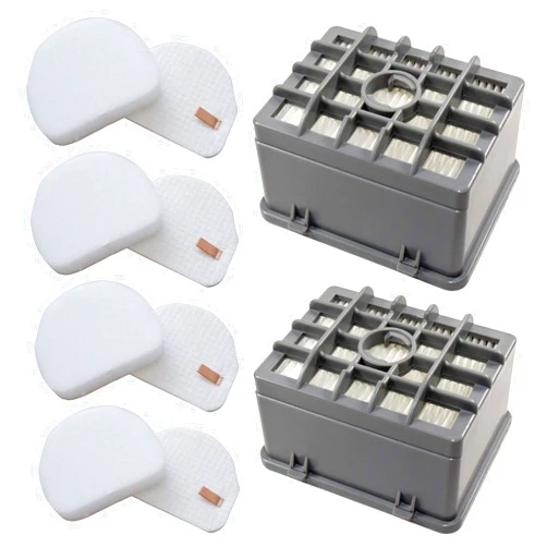 Fette Filter - Vacuum Filters Set Compatible with Shark Rotator NV450 NV451 / Rocket NV472 NV480 NV481 NV482 NV484 Professional Upright # XHF480 & XHF450 (height - 2.75