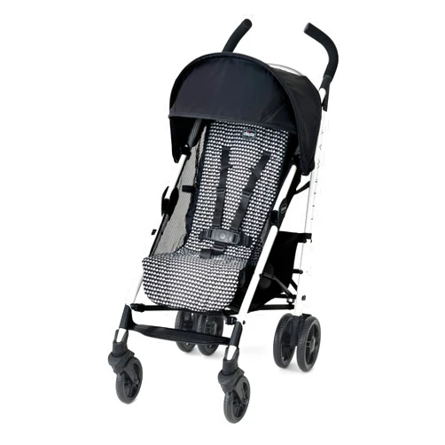 Chicco Liteway Stroller, Compact Fold Baby Stroller with Canopy, Lightweight Aluminum Frame Umbrella Stroller, for Use with Babies and Toddlers up to 40 lbs. | Cosmo/Black/White