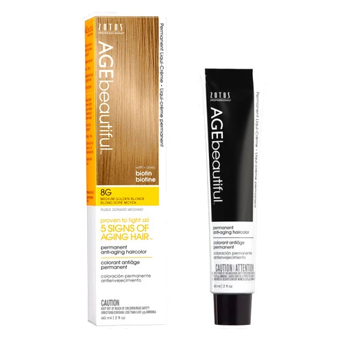 AGE beautiful Permanent Hair Color Dye Liqui Creme | 100% Gray Coverage | Anti-Aging Haircolor | Biotin for Thicker, Fuller Hair | Professional Salon Coloring