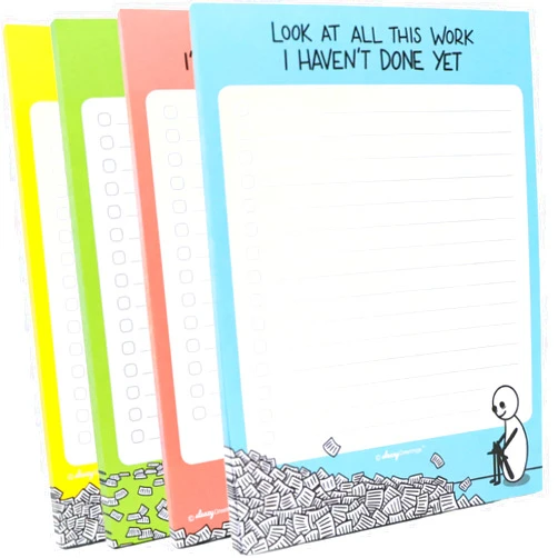 By Sleazy Greetings Sleazy Greetings Funny To Do List Notepad (4 Large Notepads) - 5 x 7-Inches Sarcastic Memo Pad Grocery Lists Note Pads - Funny Teacher Office Coworker Gifts for Women