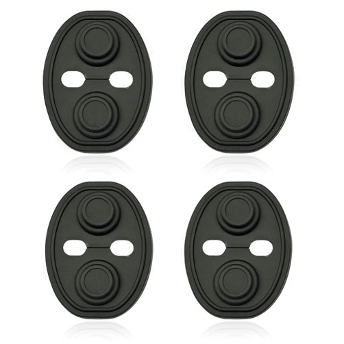 KPFILEH 4PCS Car Door Latch Lock Cover, Silicone Self-Adhesive Car Door Lock Protector Guard, Universal Automotive Exterior Shock Absorber Accessories for Most Cars, SUVs, Trucks(Black)