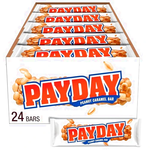 BloomBud Peanut Caramel Holiday Candy Bars Bulk Individually Wrapped Sweet & Salty Snacks for Christmas Halloween Easter and Gift Baskets (1.85 oz 24 Count (Pack of 1))