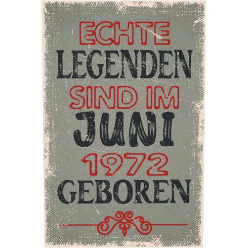 Omar ben Echte Legenden sind im Juni 1972 Geboren - Vintage Notizbuch: Ein tolles Notizbuch für den Jahrgang 1972 der im Juni Geburtstag hat. Zum aufschreiben ... 6 x 9 Zoll, 110 Seiten, (German Edition)
