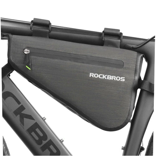 ROCKBROS 2.5L Bike Bicycle Frame Bag Waterproof Bikepacking Bike Bag Triangle Frame Bag Large Bike Storage Bag Under Frame