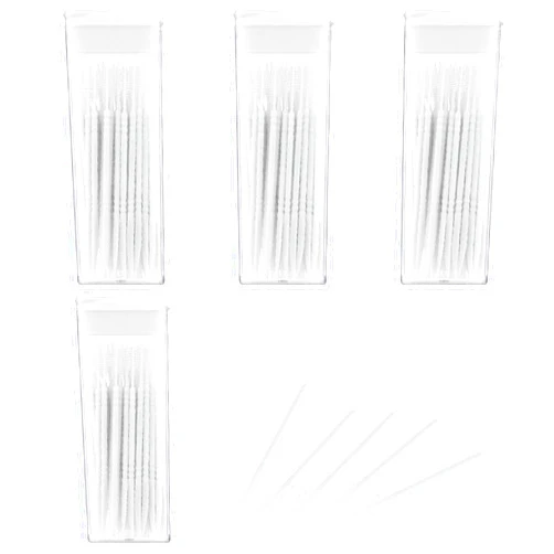 WLLHYF 200Pcs Double Head Plastic Dental Floss Interdental Brush 2-in-1 Disposable Plastic Dental Toothpicks Braces Cleaner Brush Oral Care Travel Teeth Stick (50pcs/Box)