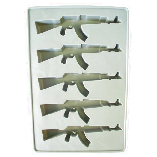 Southern Homewares AK-47 Gun Ice Cube Tray - Funny Firearms Dad Military White Elephant Novelty Gag Gift