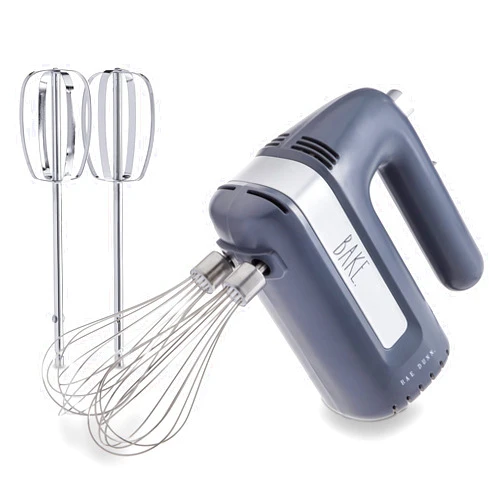 Rae Dunn Electric Hand Mixer, Handheld Mixers for Kitchen, With Beaters and Whisk Attachments for Cooking and Baking, Lightweight Handmixer Labeled 