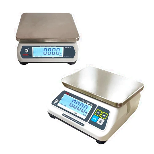 VisionTechShop DSW-100 Portion Scale with Dual LCD Display, Stainless Steel Platter, 30lb Capacity, 0.01lb Readability, Lb/Oz/Kg/g Switchable, Low Profile Design, NTEP Legal for Trade COC #22-007