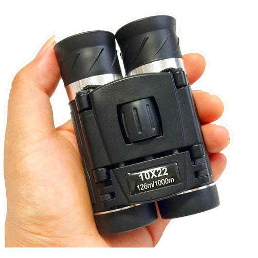 AWOEZ 10x22 Compact Binoculars for Bird Watching, Mini Small Binoculars for Adults Kids Teens, Optical Binoculars for Opera Hiking Hunting Travel Concert Gift (Black, 10x22)