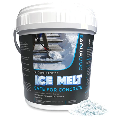 MAV AquaDoc AquaDoc Ice Melt Safe for Concrete - Snow Salt & Rock Salt for Snow, Calcium Chloride Ice Melt for Driveway & Sidewalk Effective at -25°F, 10 Pounds