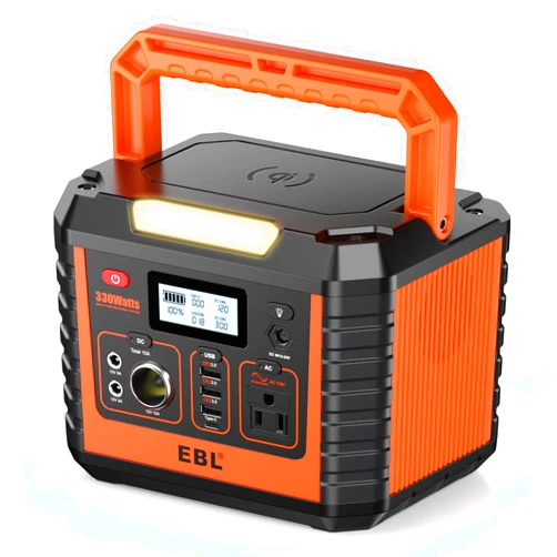 EBL Portable Power Station 300, 288.6Wh Charging with Solar Panels AC Power for Home and Outside Emergency Use