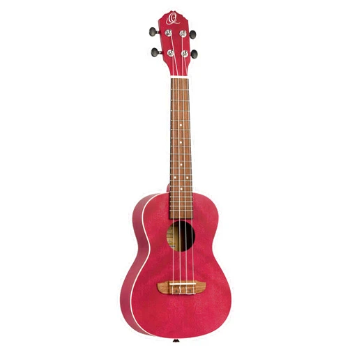 Ortega Guitars, 4-String Earth Series Concert Ukulele, Right, Ruby Raspberry, Acoustic (RURUBY)