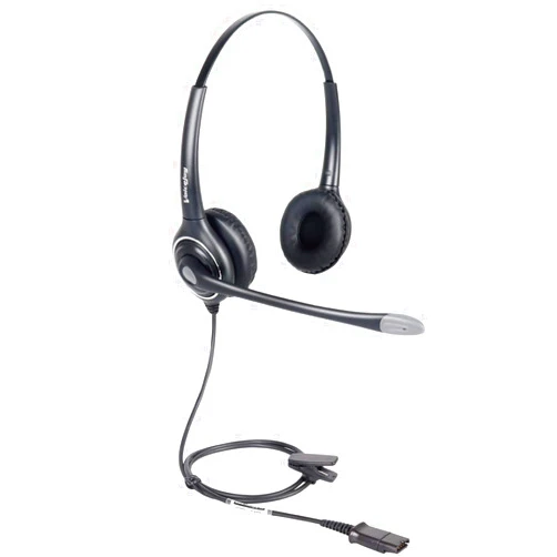 VoiceJoy Binaural Headset with Noise Cancelling Microphone with QD(Quick Disconnect),Compatible and Plantronics QD Quick Disconnect Connector