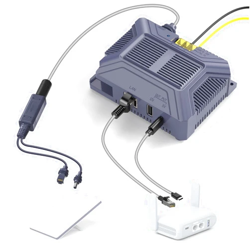 EDUP LOVE EDUP Starlink Mini PoE Injector & 12V Starlink Adapter Splitter for Starlink Mini, Soldering-Type RJ45 150W GigE Passive PoE, ESD Protection DC 9-36V to 48V/3A Power Supply for Starlink Mini Dishy
