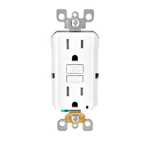 Leviton GFTR1-W Smartest Self-Test Smartlockpro Slim GFCI Tamper-Resistant Receptacle with LED Indicator, 15-Amp, 10 Pack, White