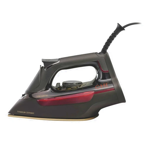 Generic CHII Professional Clothing Iron, Titanium-Infused Ceramic Soleplate, With 300 Steam Holes, Precise Control & Reservoir 300 ml of water, Compact, Black