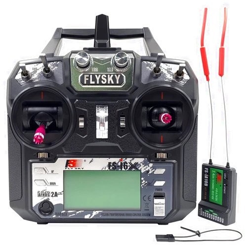 FLYSKY FS-i6X 10CH 2.4GHz RC Transmitter Controller/W iA10B Receiver Upgrade Cable for RC Helicopter Plane Quadcopter Glider, unisex-children