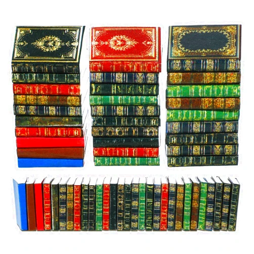 Skylety 29 Pieces 1:12 Scale Miniatures Dollhouse Books Assorted Timeless Miniatures Books Mini Model Dollhouse Decoration Accessories Pretend Play Toy Supplies for Boys and Girls(Classic Pattern)