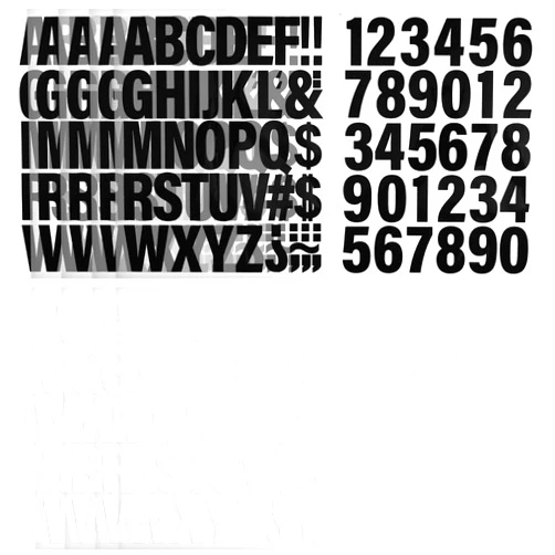DIYEAH Iron on Letters and Numbers for Clothing Black Alphabet Embroidered Patch Heat Transfer Letters with A-Z PU Alphabets Sticker 12 Sheets