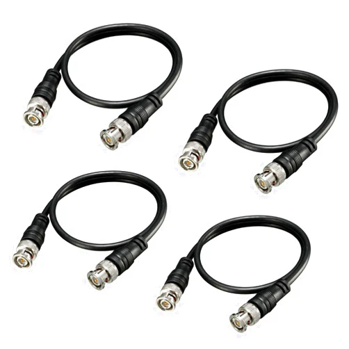 BeElion 4-Pack BNC M/M Connector Cable (1.6ft/20) - BNC Male to BNC Male Video Coaxial Extension Cable for CCTV Video Transmission Systems