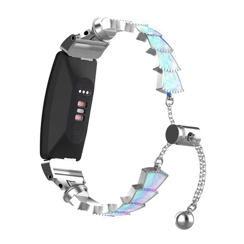 Wongeto Compatible with Fitbit Inspire 2 Bands/Inspire HR Bands for Women, Slim Dressy Metal Bracelet Replacement Straps for Fitbit Inspire 2 / Inspire HR Smart Watch